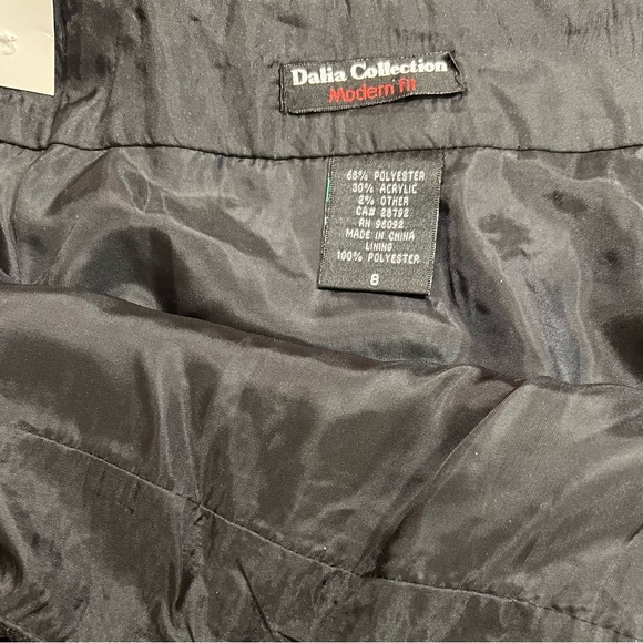 Vintage 90s Dalia Collection Black Sparkle Tweed Mini Pencil Skirt Size 8 NEW! - Picture 10 of 12